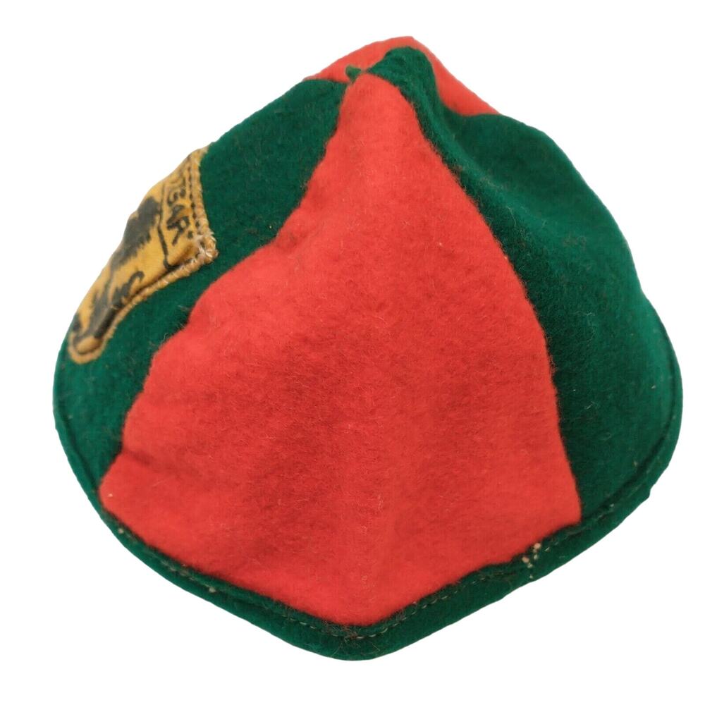 German Felt Yamaka Skullcap Beanie Hat Stuttgart Souvenir Cap Vtg 50's - Picture 3 of 6
